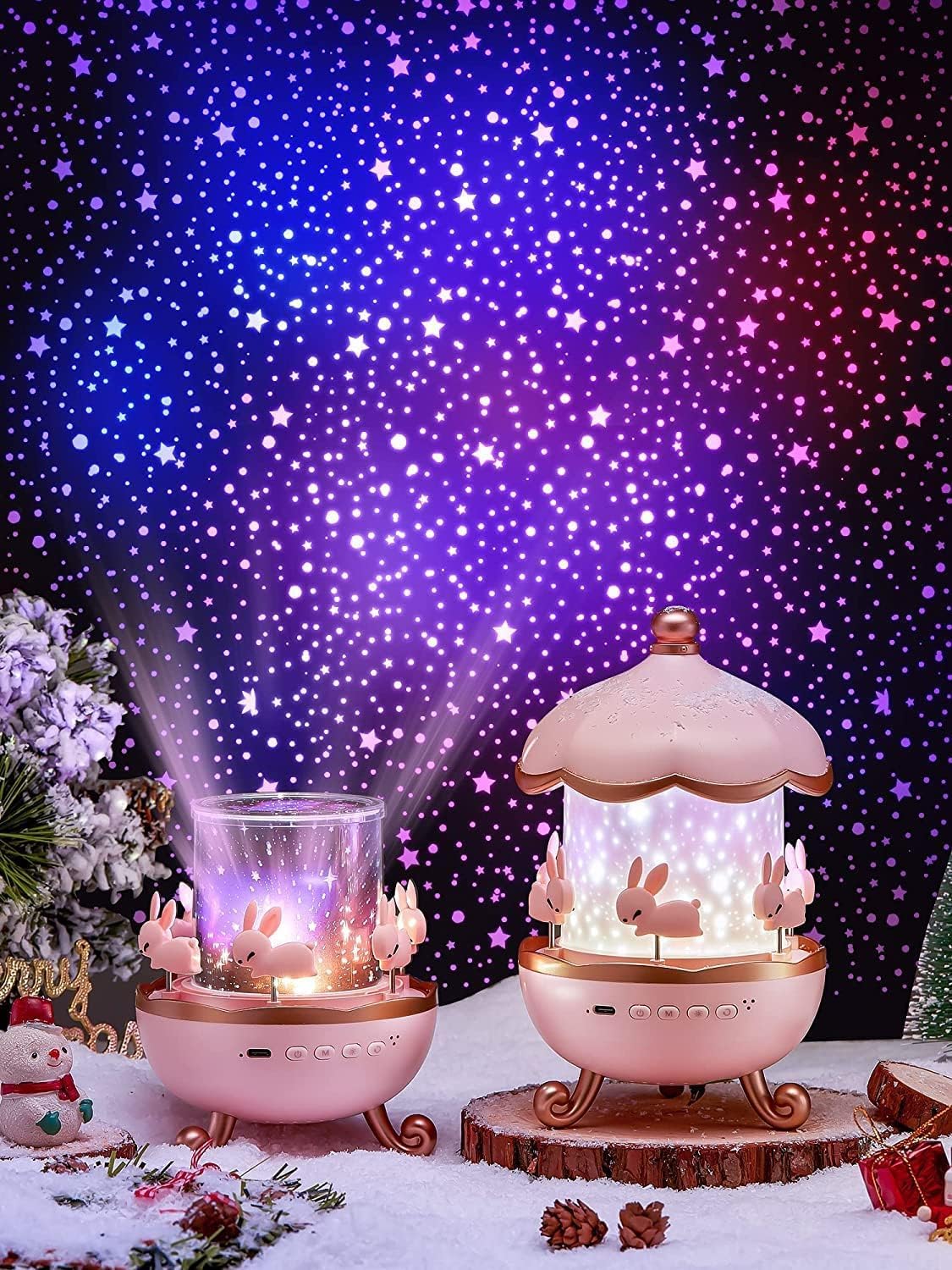 Bunny Carousel Night Light Projector