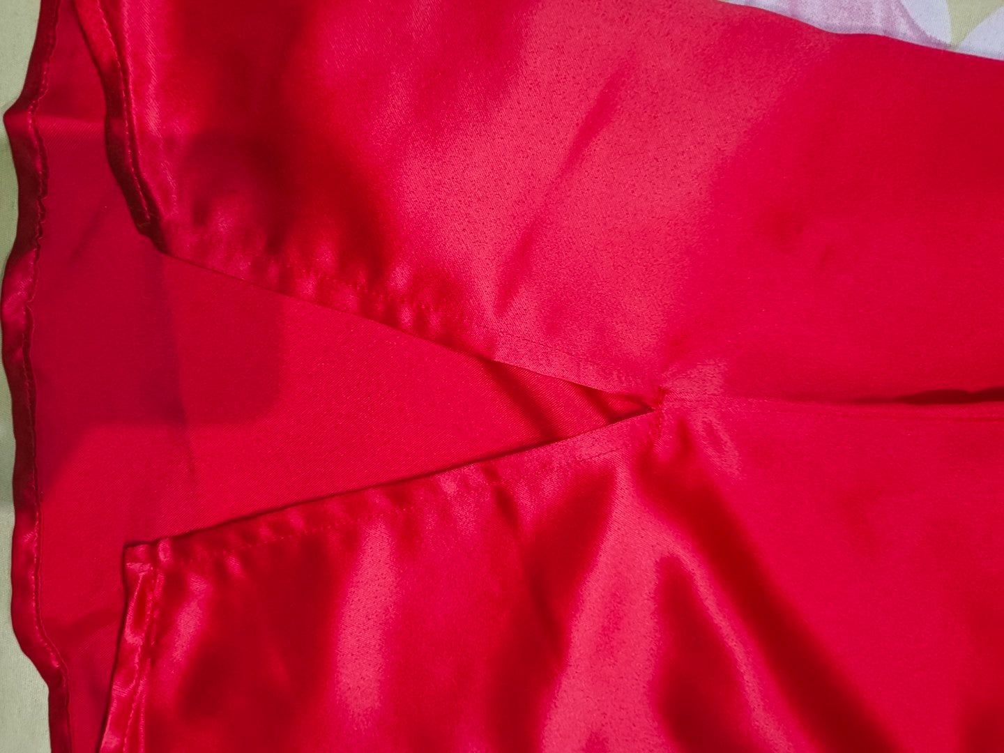 Women Red Satin Oversized Shirt